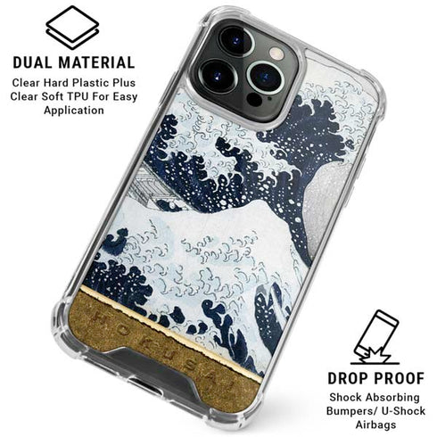 The Great Wave off Kanagawa by Hokusai iPhone 16 Pro Max Clear Case